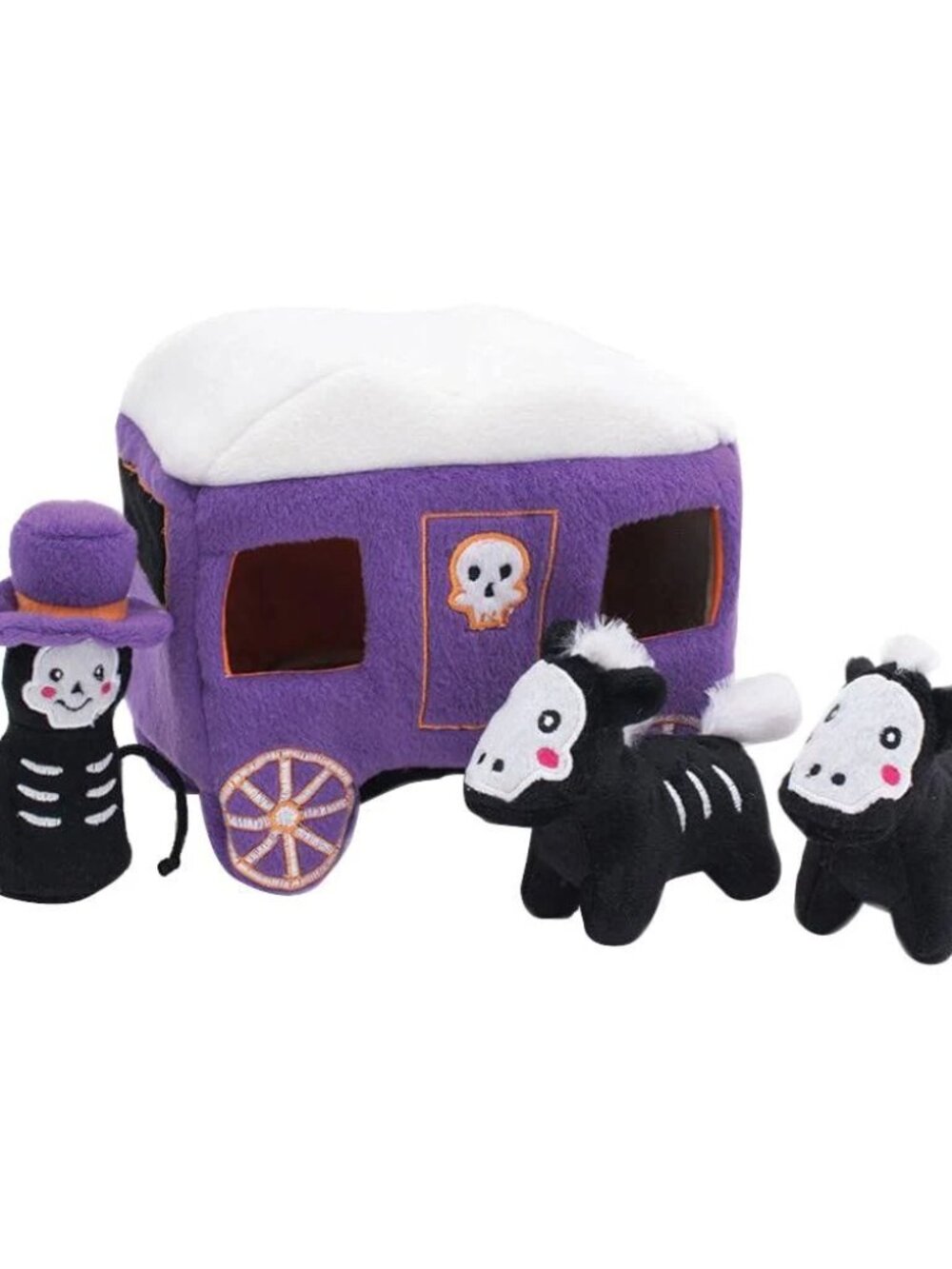 ZippyPaws Halloween Burrow Haunted Carriage Dog Toy - NWT